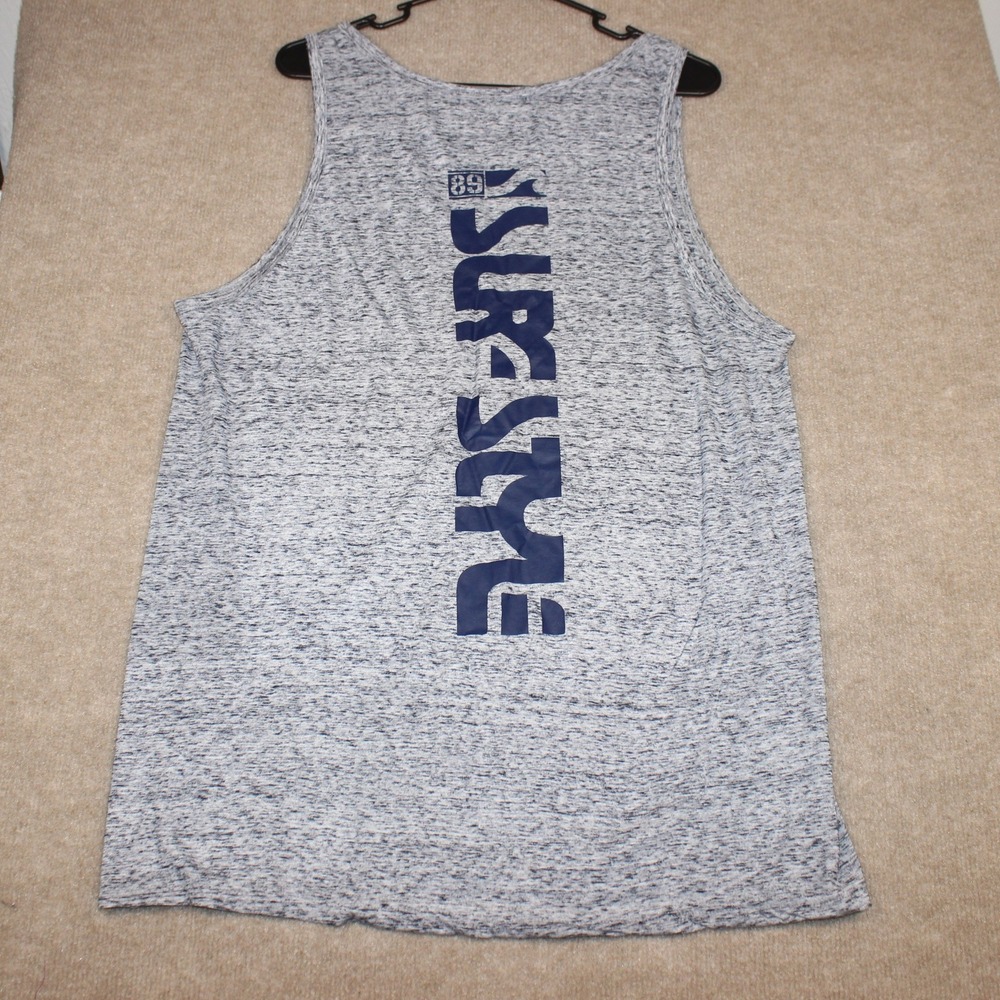 Surf Style Panama City Beach Gray Heather Space Dye Tank Top Mens Large